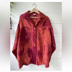 Women's Tie-Dye Corduroy Jacket - L